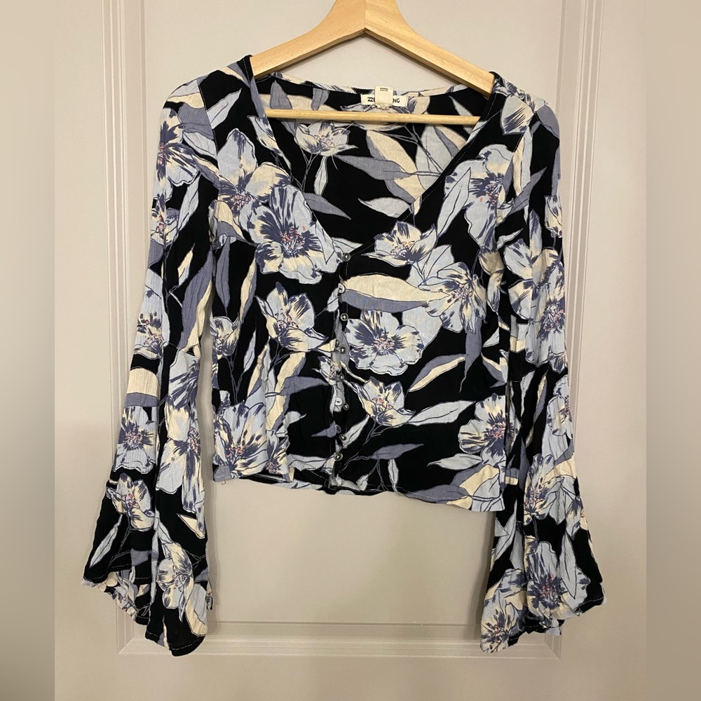 Billabong Floral Blue Top
